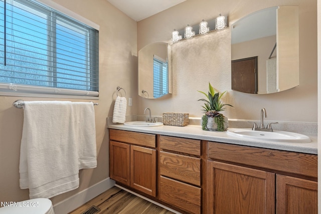 295 Sandia Dr, Fernley, NV 89408 - full bath featuring double vanity, wood finished floors, and toilet