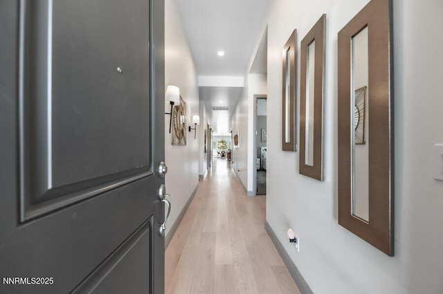 1536 Elk Run Trl, Reno, NV 89523 - hallway with light wood finished floors, recessed lighting, and baseboards