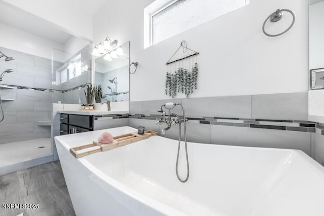 1536 Elk Run Trl, Reno, NV 89523 - full bath with a soaking tub, tiled shower, and vanity