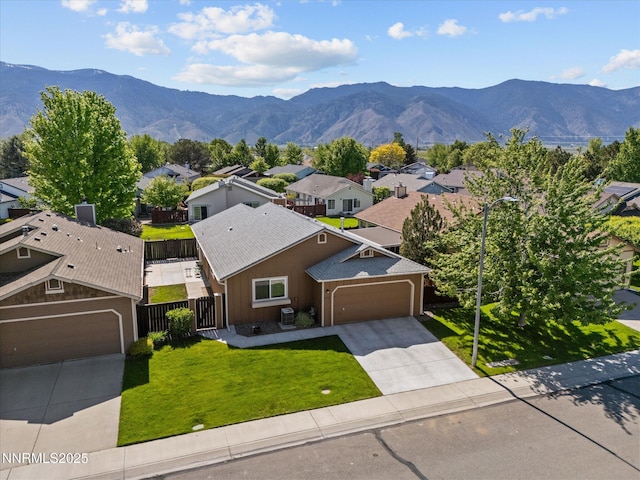 1772 Shamrock Cir, Minden, NV 89423 - aerial perspective of suburban area featuring a mountainous background
