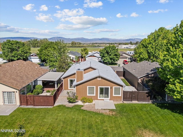 1772 Shamrock Cir, Minden, NV 89423 - aerial perspective of suburban area featuring mountains