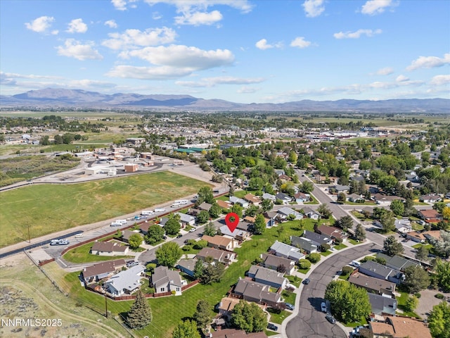 1772 Shamrock Cir, Minden, NV 89423 - aerial view of property's location with a mountain backdrop and nearby suburban area