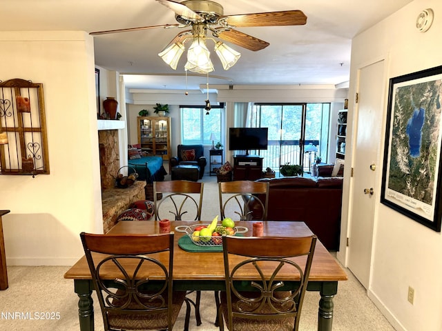 333 Ski Way Unit 274, Incline Village, NV 89451 - dining area featuring a ceiling fan and baseboards