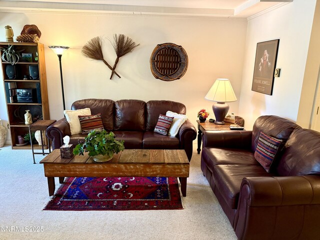 333 Ski Way Unit 274, Incline Village, NV 89451 - carpeted living area featuring crown molding