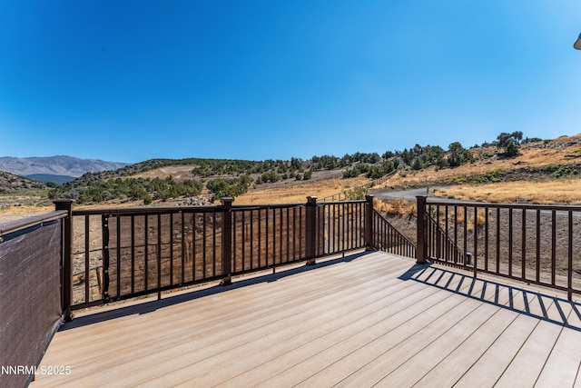 2620 Old Ranch Rd, Gardnerville, NV 89410 - wooden terrace with a mountain view