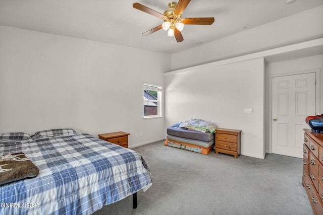 753 Divot Dr, Fernley, NV 89408 - bedroom featuring carpet floors, baseboards, and a ceiling fan
