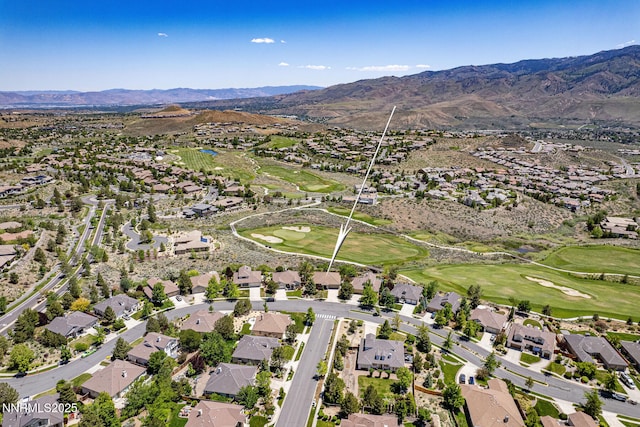 8890 Chipshot Trl, Reno, NV 89523 - aerial overview of property's location with nearby suburban area, mountains, and a golf club