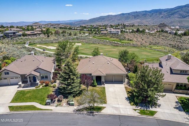 8890 Chipshot Trl, Reno, NV 89523 - aerial view of residential area featuring mountains and a golf club