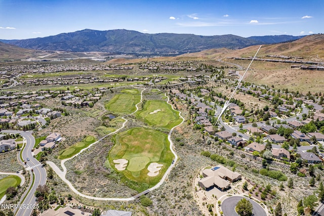8890 Chipshot Trl, Reno, NV 89523 - aerial view of property's location featuring a mountainous background, nearby suburban area, and a golf course