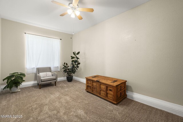 9783 Northrup Dr, Reno, NV 89521 - sitting room with ceiling fan and carpet