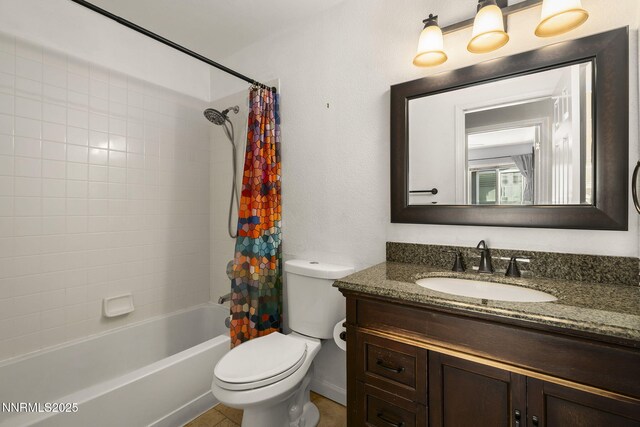 9783 Northrup Dr, Reno, NV 89521 - bathroom with vanity and shower / tub combo with curtain