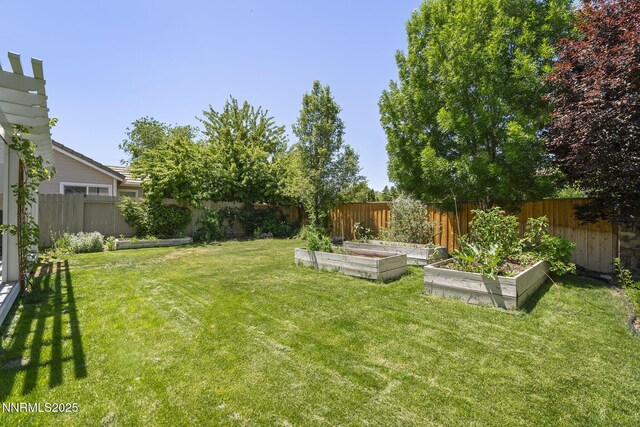 9783 Northrup Dr, Reno, NV 89521 - fenced backyard featuring a garden