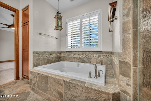 4215 Wild Eagle Ter, Reno, NV 89511 - bathroom with a garden tub and stone finish floors