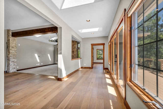 4215 Wild Eagle Ter, Reno, NV 89511 - entryway featuring a skylight, light wood finished floors, and recessed lighting