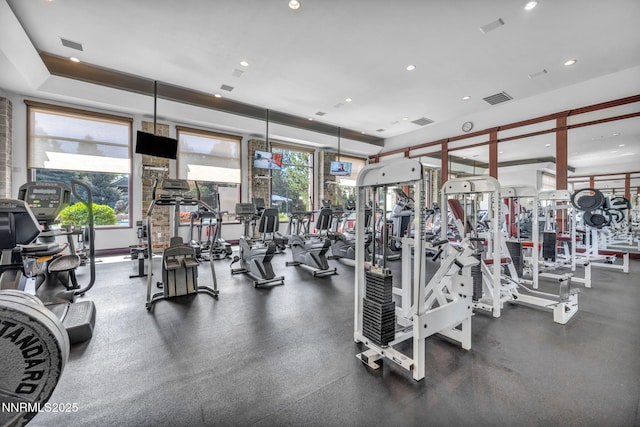 900 S Meadows Pkwy Unit 2623, Reno, NV 89521 - gym featuring recessed lighting