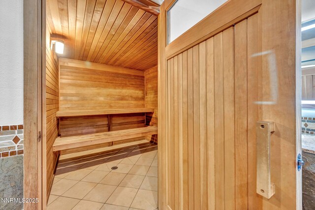 900 S Meadows Pkwy Unit 2623, Reno, NV 89521 - relaxing sauna featuring wooden walls, tile patterned floors, and wood ceiling