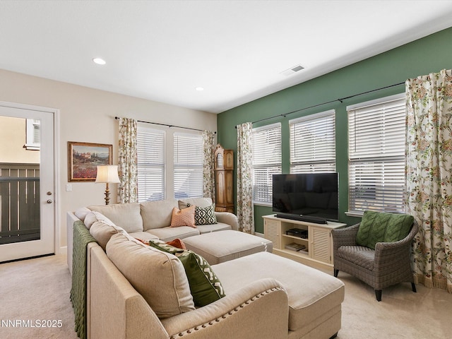 7693 Stone Bluff Way, Reno, NV 89523 - living room featuring light colored carpet and recessed lighting