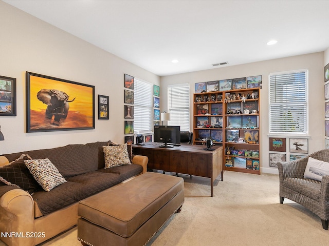7693 Stone Bluff Way, Reno, NV 89523 - office with healthy amount of natural light, light colored carpet, and recessed lighting