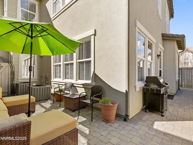 7693 Stone Bluff Way, Reno, NV 89523 - view of patio featuring grilling area, outdoor lounge area, and cooling unit