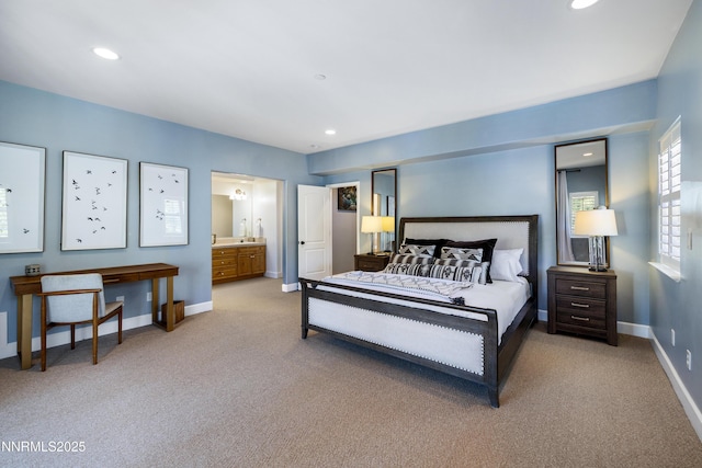 1314 Saint Gallen Ct, Incline Village, NV 89451 - bedroom featuring carpet flooring, baseboards, recessed lighting, and connected bathroom