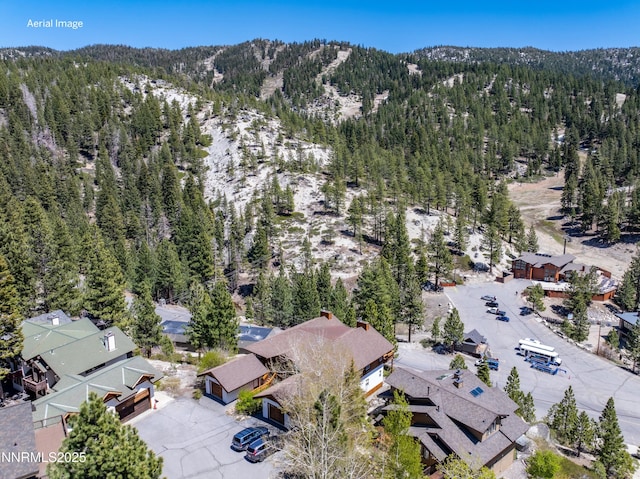 1314 Saint Gallen Ct, Incline Village, NV 89451 - aerial perspective of suburban area featuring a forest and mountains