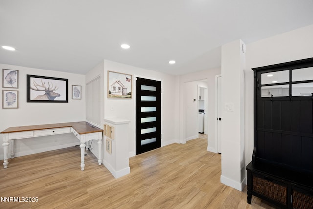 1901 S Marsh Ave, Reno, NV 89509 - foyer entrance with light wood-type flooring, baseboards, and recessed lighting