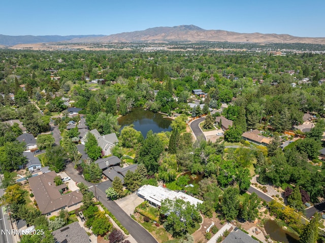 1405 Dartmouth Dr, Reno, NV 89509 - aerial view of property and surrounding area featuring a water and mountain view