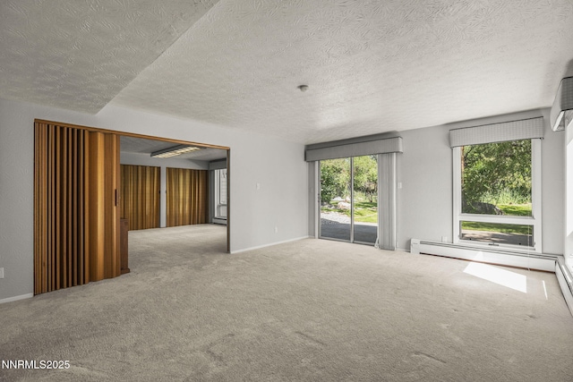 1405 Dartmouth Dr, Reno, NV 89509 - unfurnished living room featuring healthy amount of natural light, carpet flooring, a textured ceiling, and baseboards