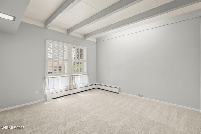 1405 Dartmouth Dr, Reno, NV 89509 - unfurnished room with beamed ceiling, carpet, and baseboards