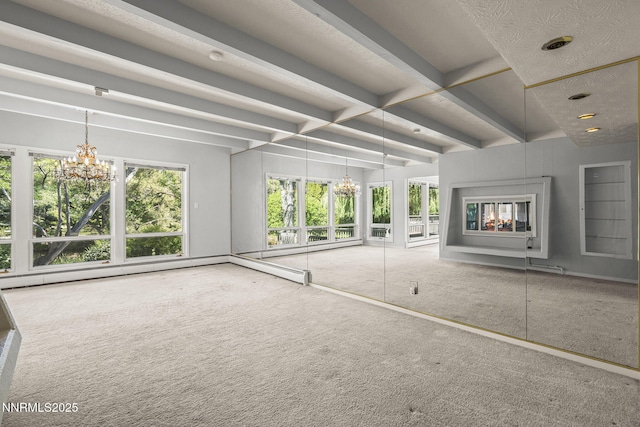 1405 Dartmouth Dr, Reno, NV 89509 - unfurnished living room with a chandelier, carpet floors, and cooling unit