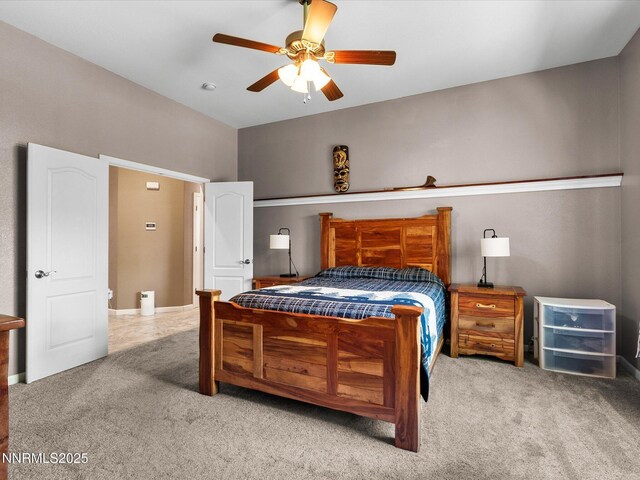 2814 S Fork Rd, Fernley, NV 89408 - bedroom featuring carpet and ceiling fan