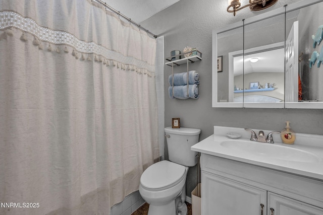 1416 Sally Ln, Gardnerville, NV 89460 - full bathroom featuring toilet, vanity, and curtained shower