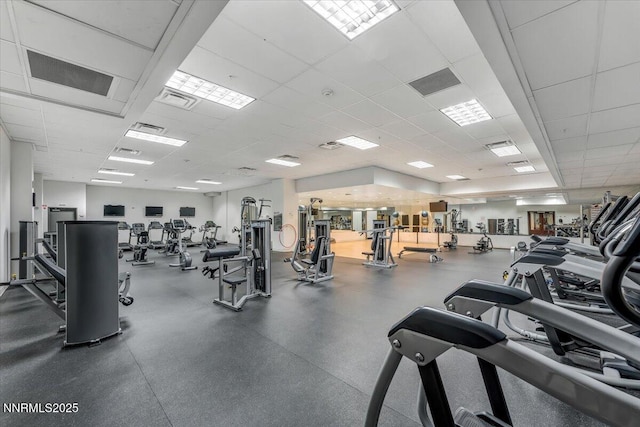 255 N Sierra St Unit 1410, Reno, NV 89501 - workout area featuring a drop ceiling