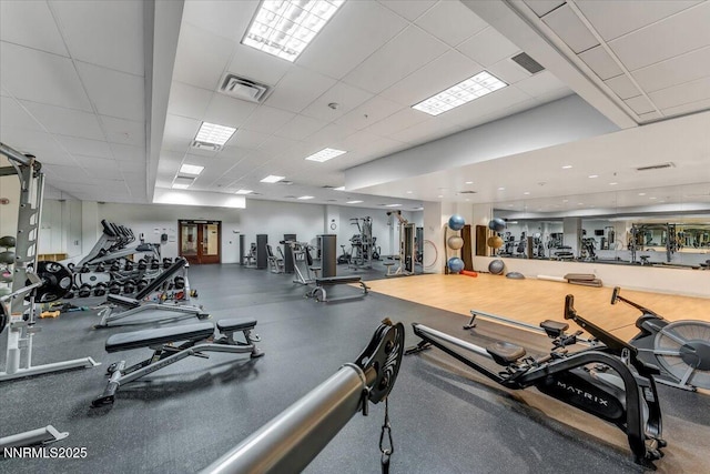 255 N Sierra St Unit 1410, Reno, NV 89501 - gym with a drop ceiling