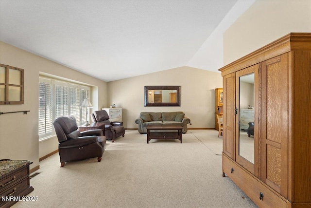 4492 Trenton Ct, Sparks, NV 89436 - living area featuring light colored carpet and lofted ceiling