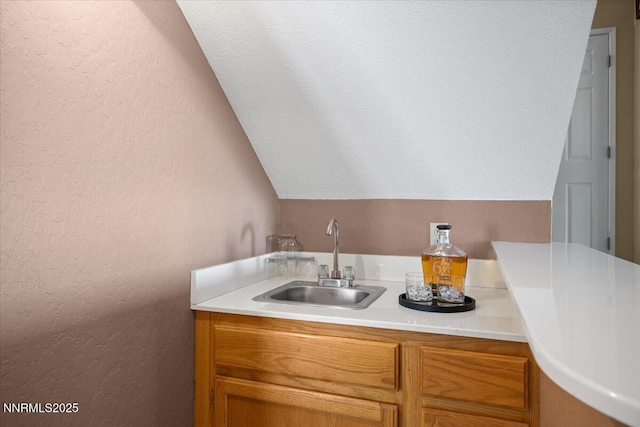 4492 Trenton Ct, Sparks, NV 89436 - indoor wet bar featuring vaulted ceiling