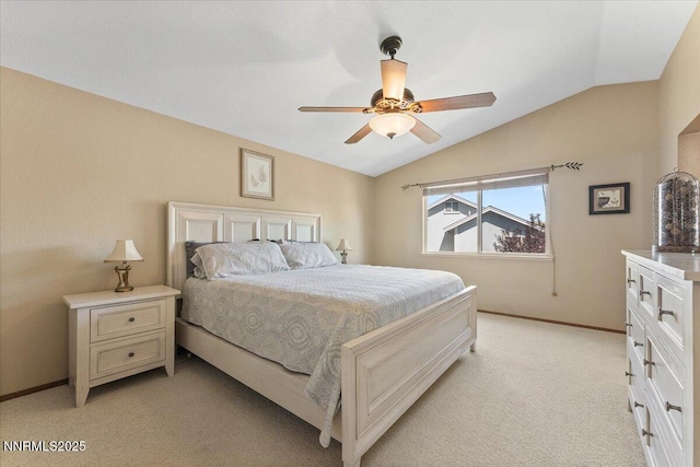 4492 Trenton Ct, Sparks, NV 89436 - bedroom featuring vaulted ceiling, light carpet, and a ceiling fan