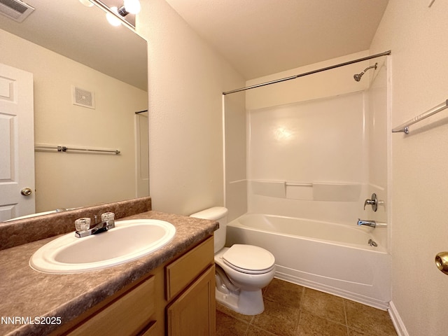 200 Talus Way Unit 434, Reno, NV 89503 - bathroom featuring vanity, toilet, shower / bathtub combination, and tile patterned floors