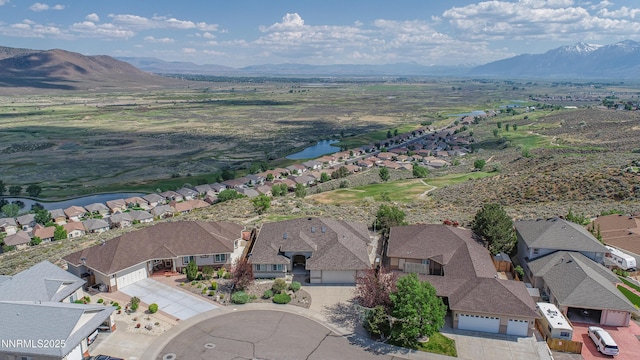 1037 Haystack Dr, Carson City, NV 89705 - aerial perspective of suburban area featuring a water and mountain view