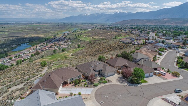 1037 Haystack Dr, Carson City, NV 89705 - aerial view of residential area with a water and mountain view