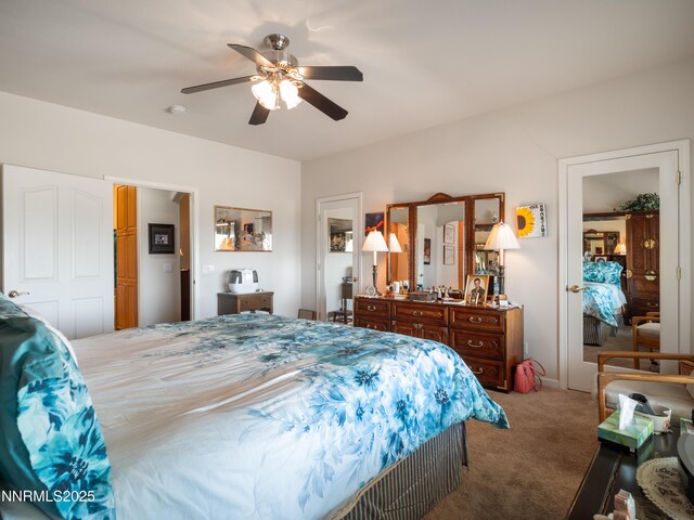 1037 Haystack Dr, Carson City, NV 89705 - bedroom featuring carpet and a ceiling fan