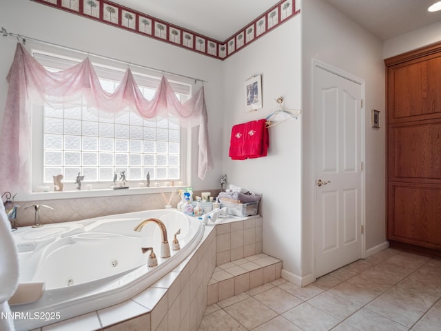 1037 Haystack Dr, Carson City, NV 89705 - full bath featuring a whirlpool tub, tile patterned floors, and baseboards