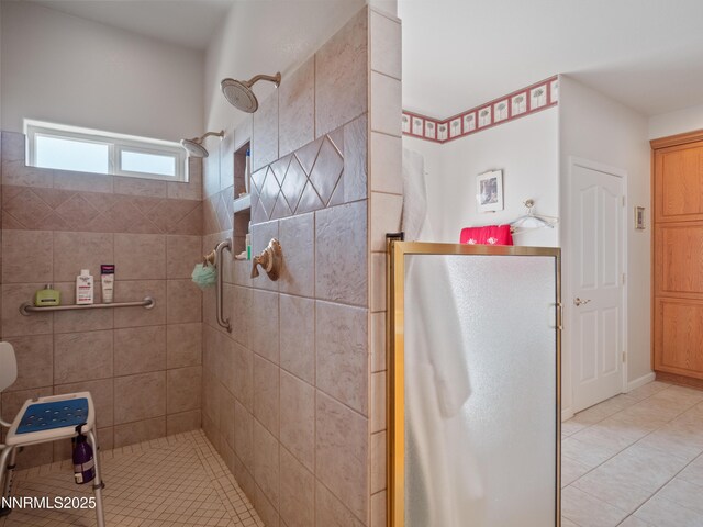 1037 Haystack Dr, Carson City, NV 89705 - bathroom featuring tiled shower and tile patterned floors
