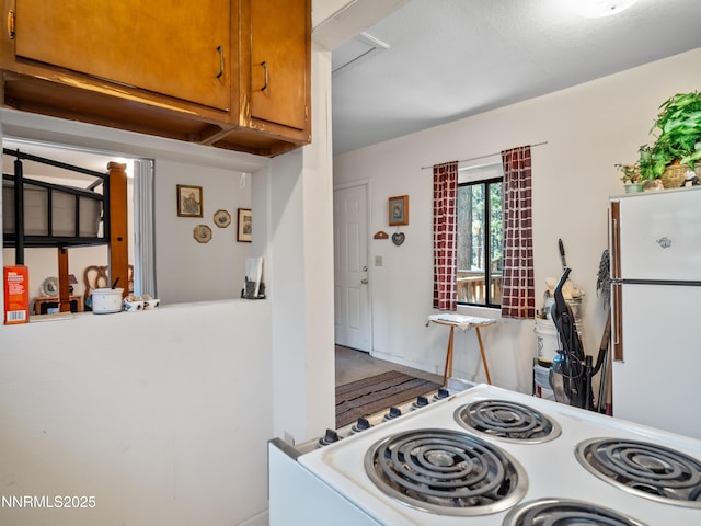3790 Stewart Way S, Lake Tahoe, CA 96150 - kitchen with white appliances and brown cabinetry