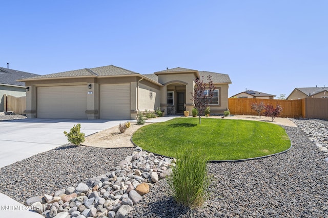 910 Cranfield Ct, Reno, NV 89506 - view of front facade with a garage, concrete driveway, and stucco siding
