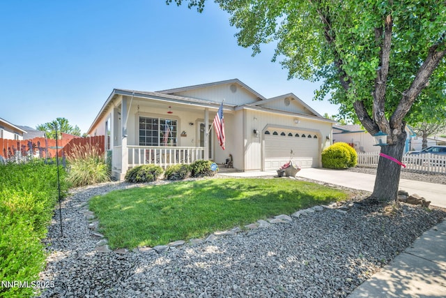 17533 Javalina Ct, Reno, NV 89508 - single story home featuring covered porch, an attached garage, and concrete driveway