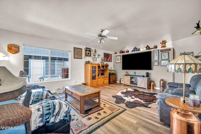 17533 Javalina Ct, Reno, NV 89508 - living room featuring a ceiling fan and wood finished floors
