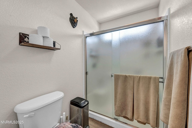17533 Javalina Ct, Reno, NV 89508 - full bath with toilet, a shower stall, and a textured wall