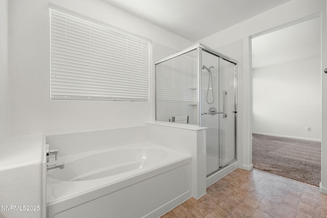 469 N Sand Crane Cir, Sparks, NV 89436 - full bath with a bath, a shower stall, and baseboards