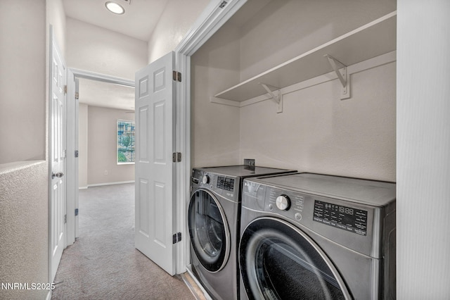 3074 Sterling Ridge Cir, Sparks, NV 89431 - washroom featuring light colored carpet and washing machine and dryer